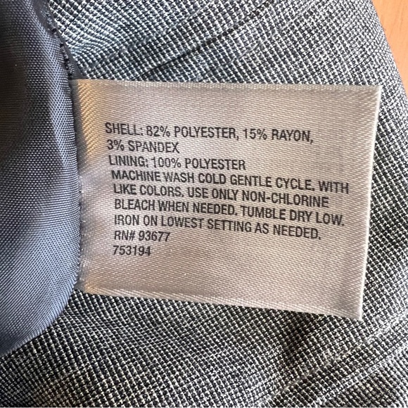 Worthington Petite Charcoal Tweed Pencil Skirt Size 8P Lined EUC - Picture 5 of 5